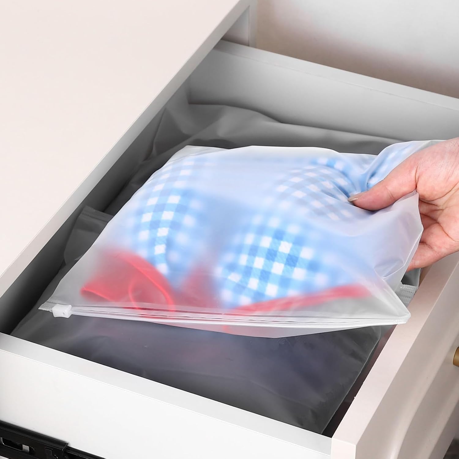 25 Pcs 13x10 Inch Frosted Resealable Clothing Bags - 3 Mil Heavy-Duty Plastic Packaging for Apparel Storage | Travel & Small Business Organizer for Shirts, Delicate Garments-No Vent Holes - Image 5