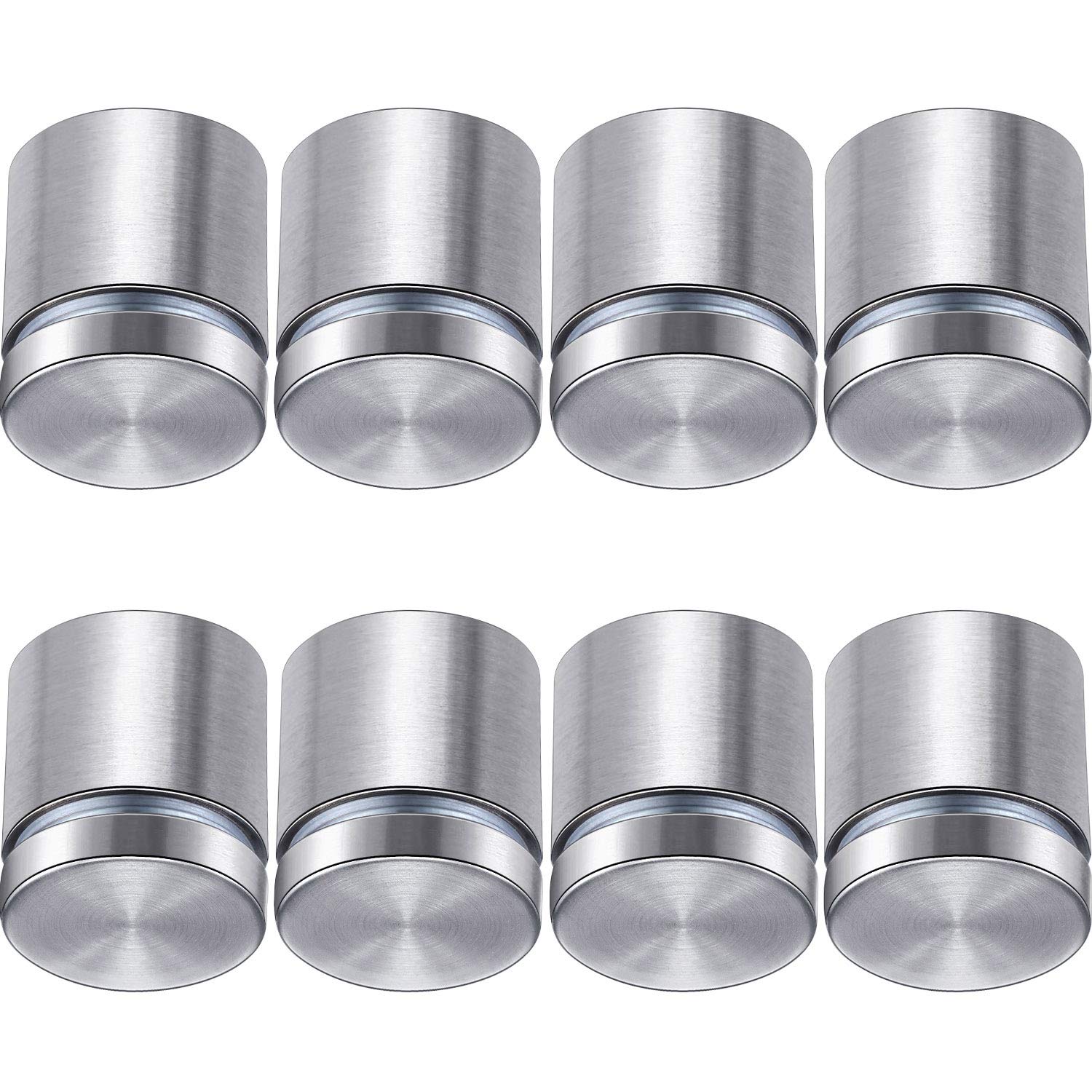 8 Pcs Sign Standoff Screws Advertising Screws Stainless Steel Wall Standoff Mounts Glass Acrylic Nail (1 x 1 Inch) - Image 1