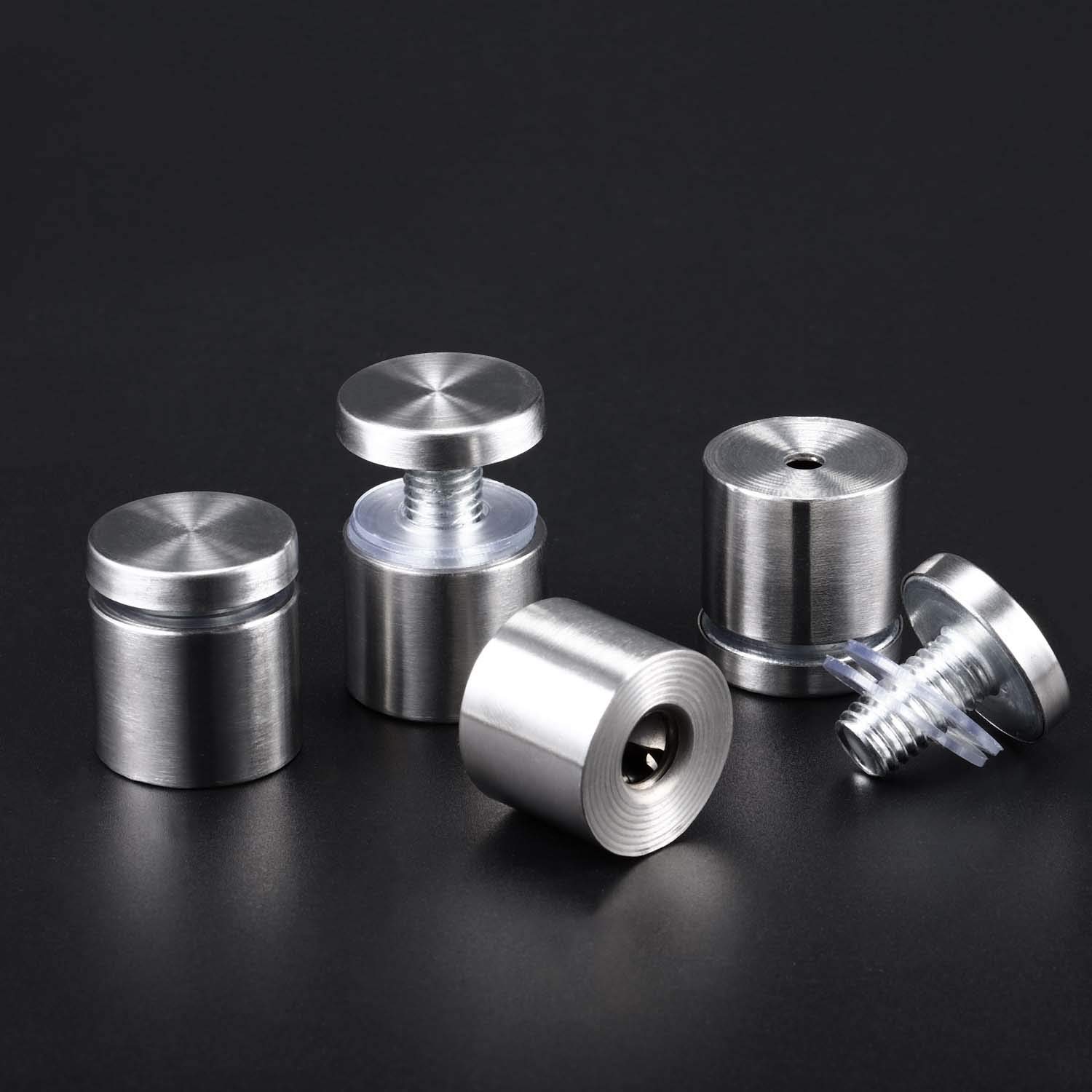 8 Pcs Sign Standoff Screws Advertising Screws Stainless Steel Wall Standoff Mounts Glass Acrylic Nail (1 x 1 Inch) - Image 4