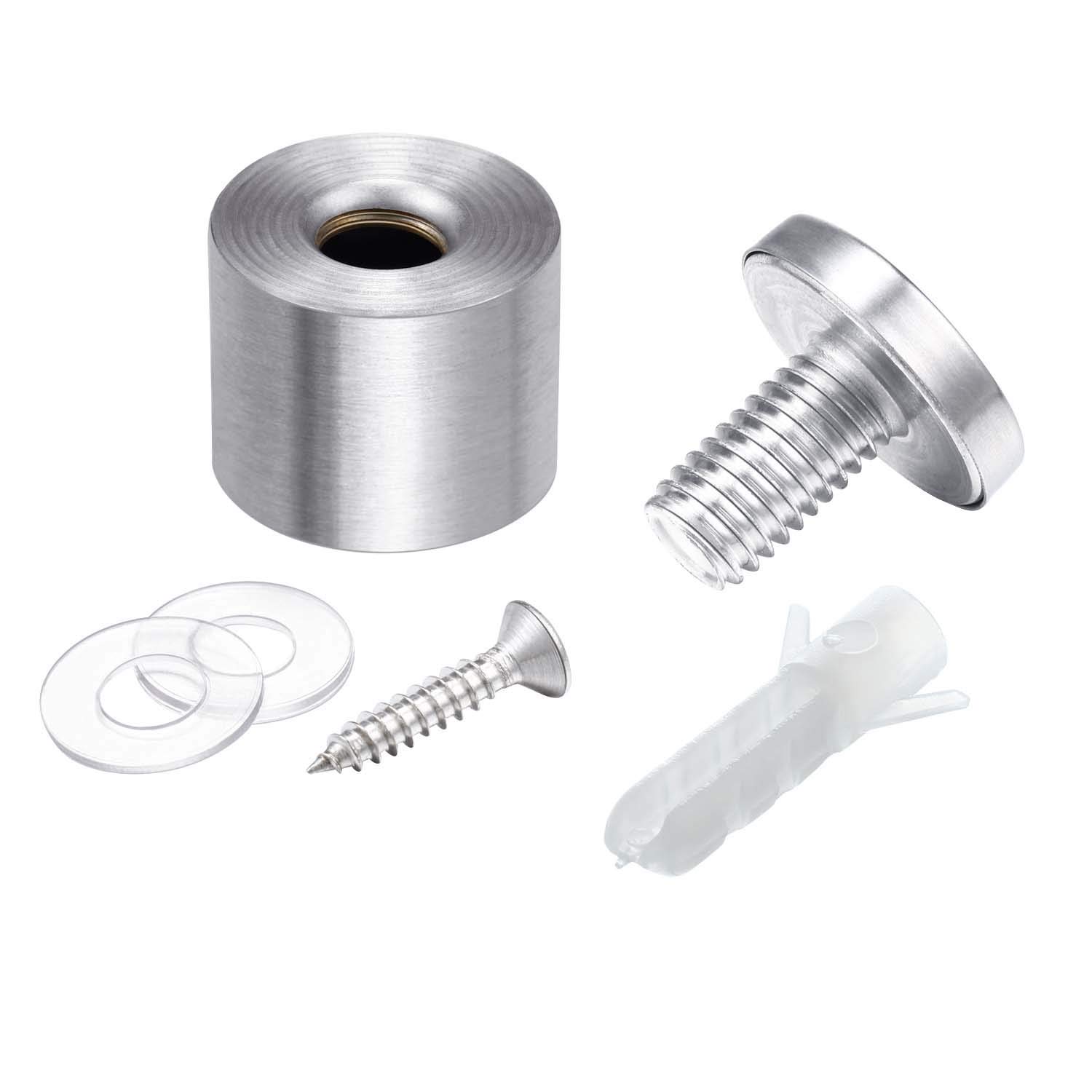8 Pcs Sign Standoff Screws Advertising Screws Stainless Steel Wall Standoff Mounts Glass Acrylic Nail (1 x 1 Inch) - Image 5