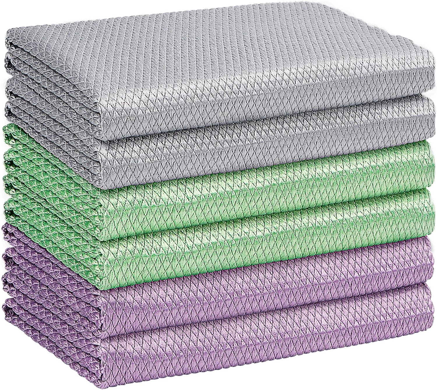 Microfiber Glass Cleaning Cloths-6PK, 16