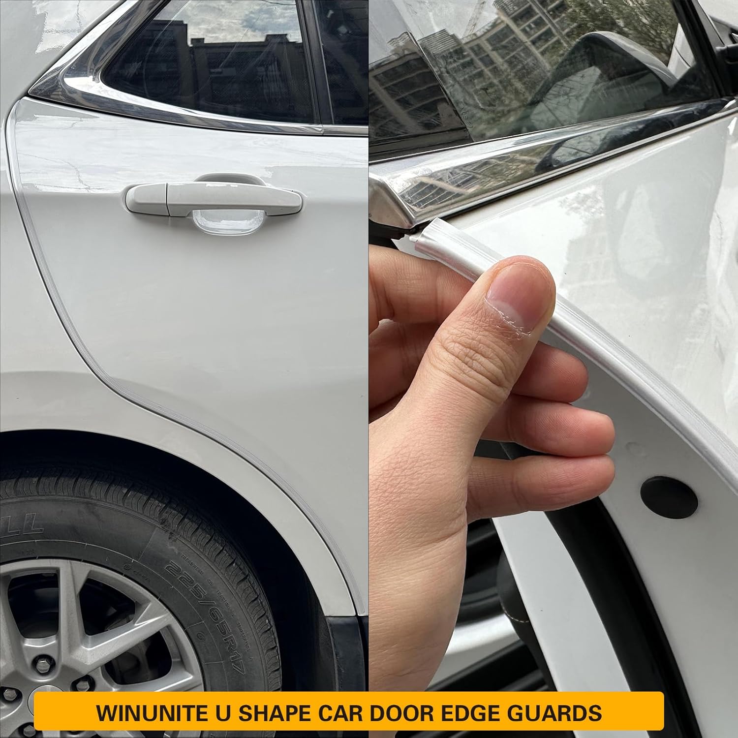 32.8ft (10m) Car Door Edge Guards Clear – Self-Adhesive PVC, U-Shaped, Fits Most Vehicles, Scratch- and Chip-Resistant – Reduces Dings in Parking Lots - Image 4