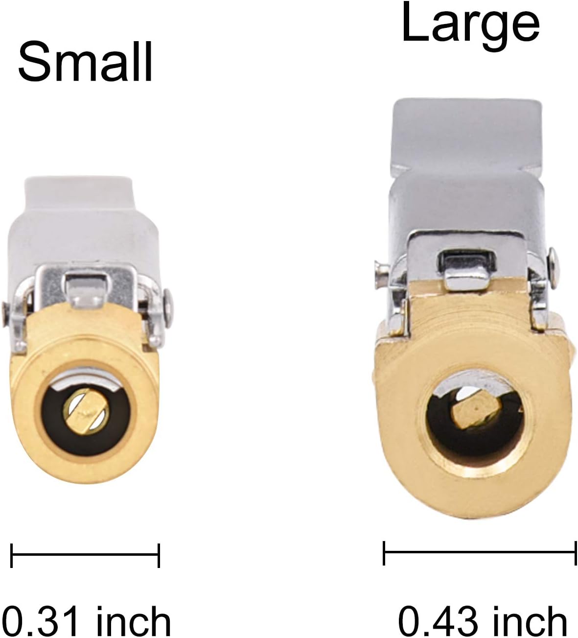 Brass Air Chuck Closed Flow Tire Chuck Heavy Duty Lock on Tire Inflator Chuck with Clip - Image 8