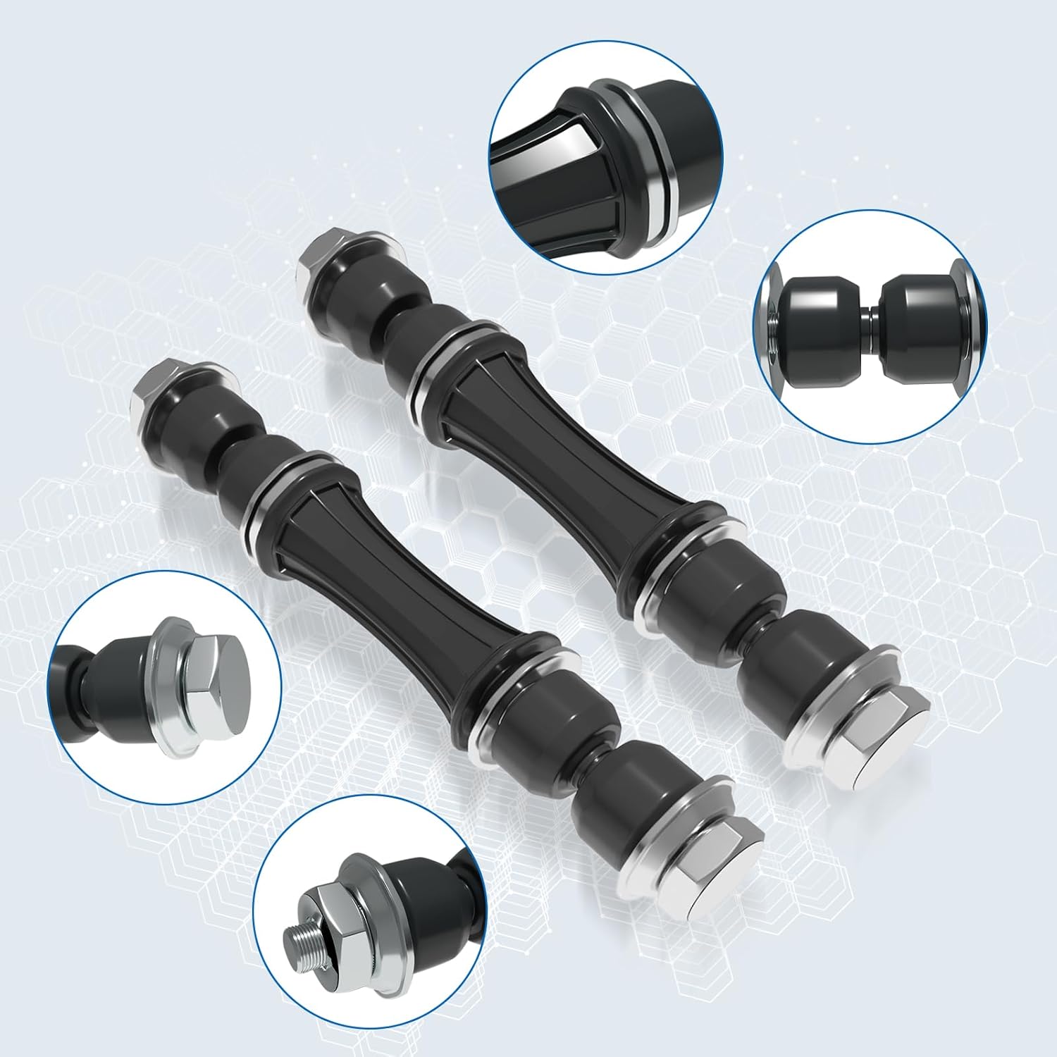 K700432 Sway Bar Links Fit For Escalade,Escalade ESV,Escalade EXT;Avalanche,Silverado 1500,Suburban,Suburban 1500,Tahoe; Sierra,Yukon,Yukon XL,Yukon XL 1500 2007-2016 Front Stabilizer End Link - Image 6