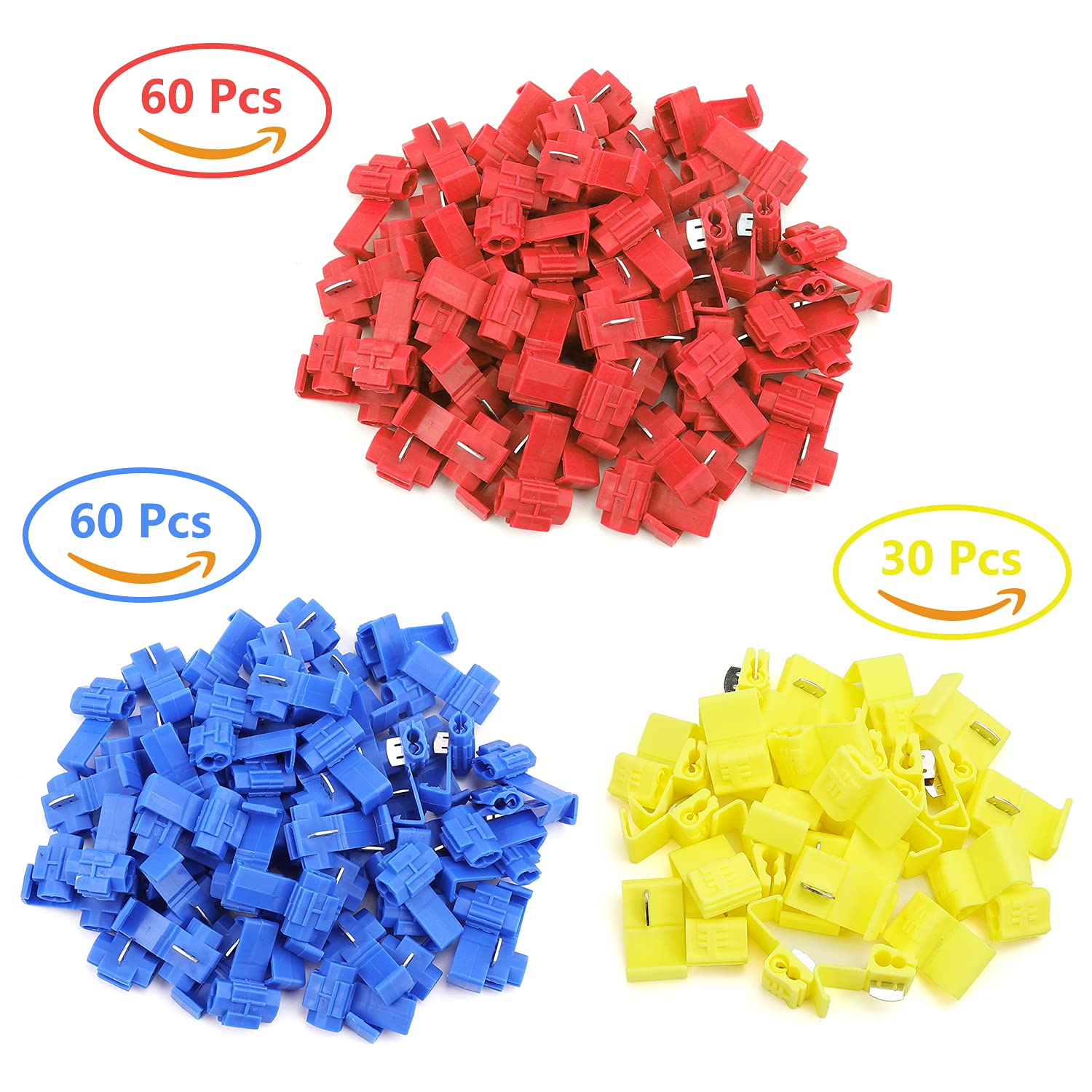 150 pcs Quick Splice Wire Connectors, Solderless Snap Electrical Connector, Blue, Wire Splice Connector, Insulated Wire Crimp Connectors Terminal Joint 22-10 AWG - Image 7