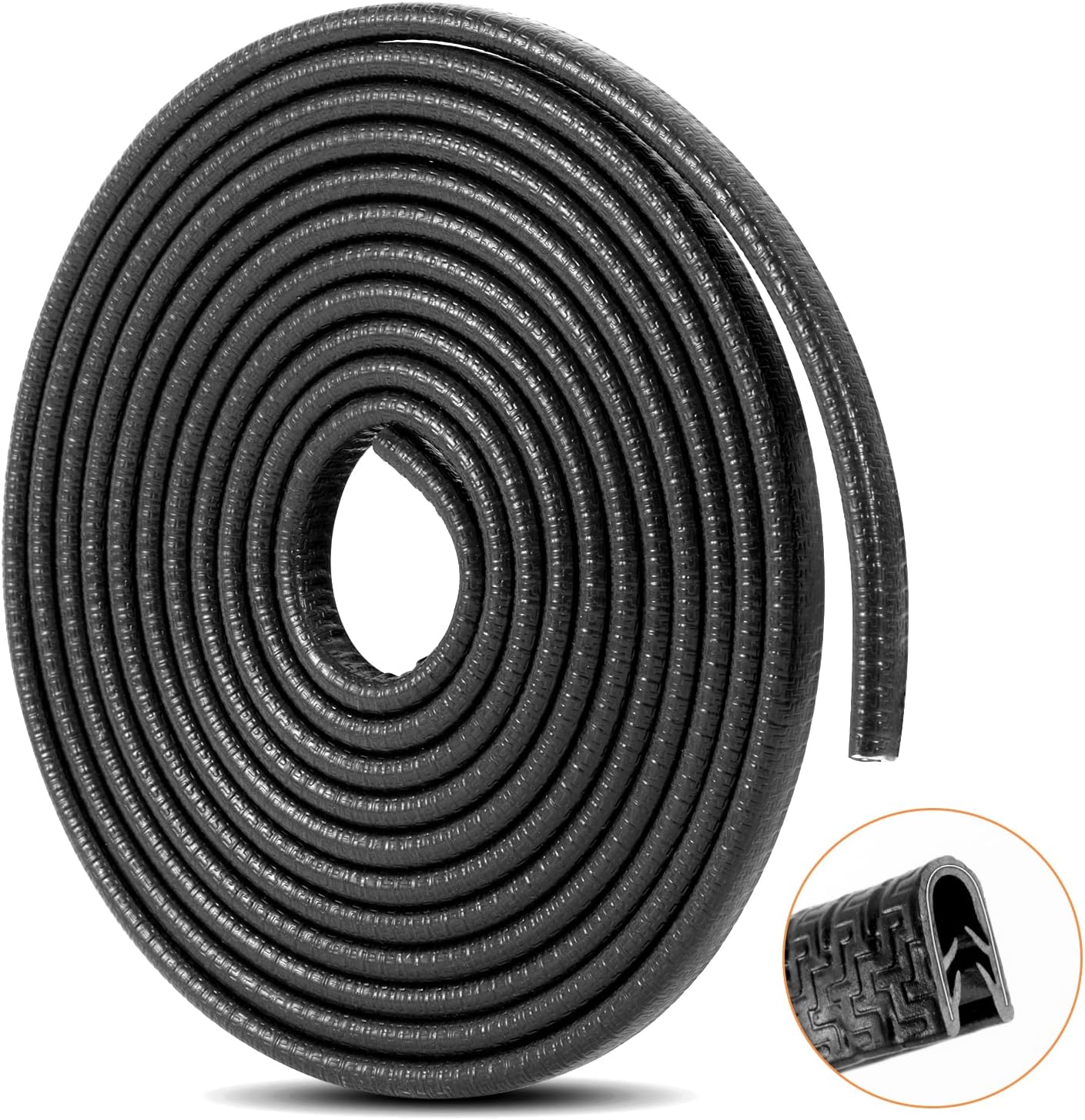 Car Door Edge Guards 16Ft(5M) Automotive Door Entry Guard U Shape Car Door Trim Protector for Most Car - Image 1