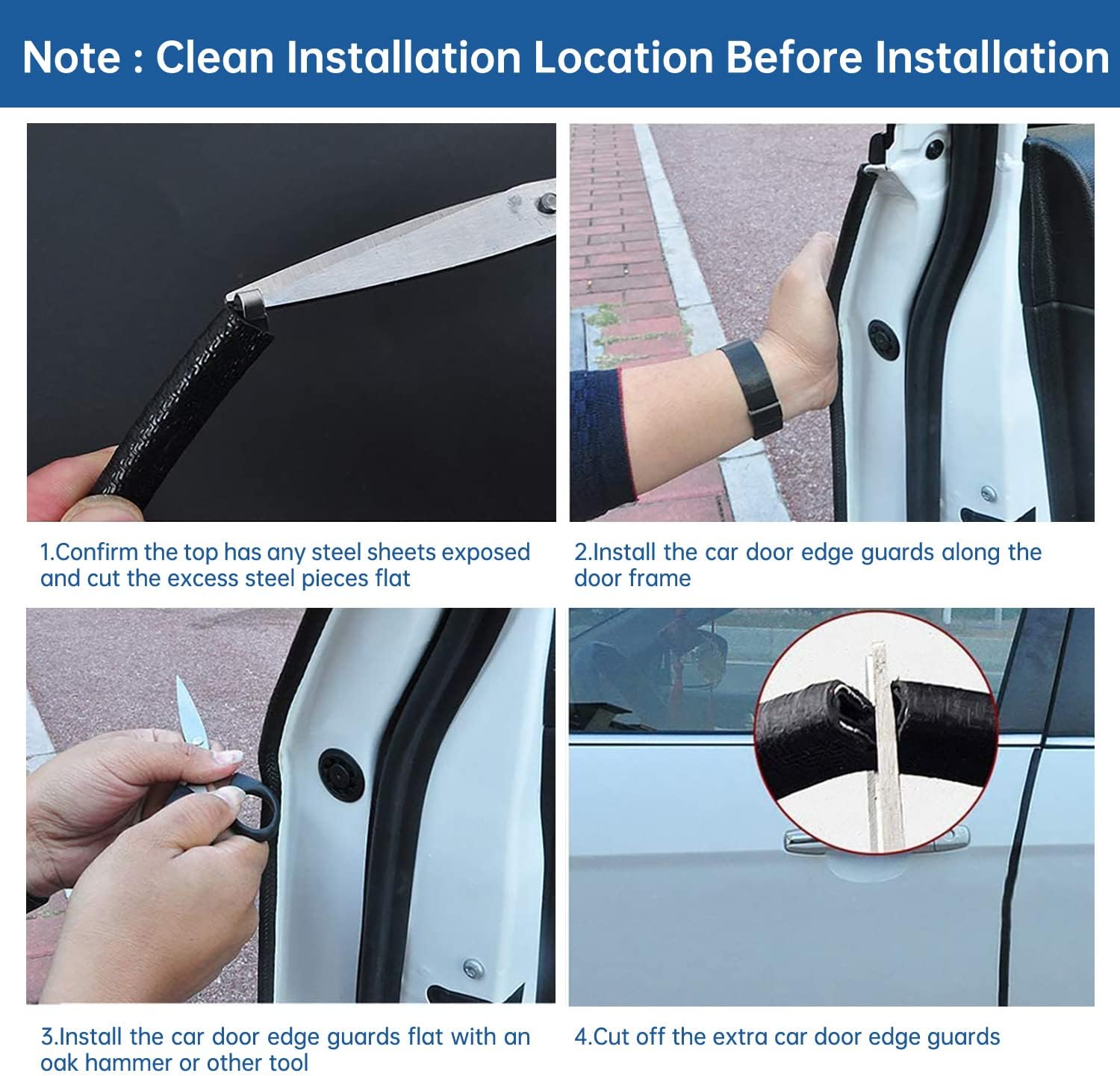 Car Door Edge Guards 16Ft(5M) Automotive Door Entry Guard U Shape Car Door Trim Protector for Most Car - Image 6