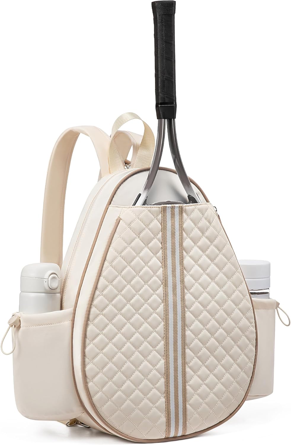 Tennis Bag, Quilted Tennis Sling Crossbody Backpack, Water Resistant Tennis Racket Bags for Women Men, Suitable for Pickleball Tennis Badminton - Image 1
