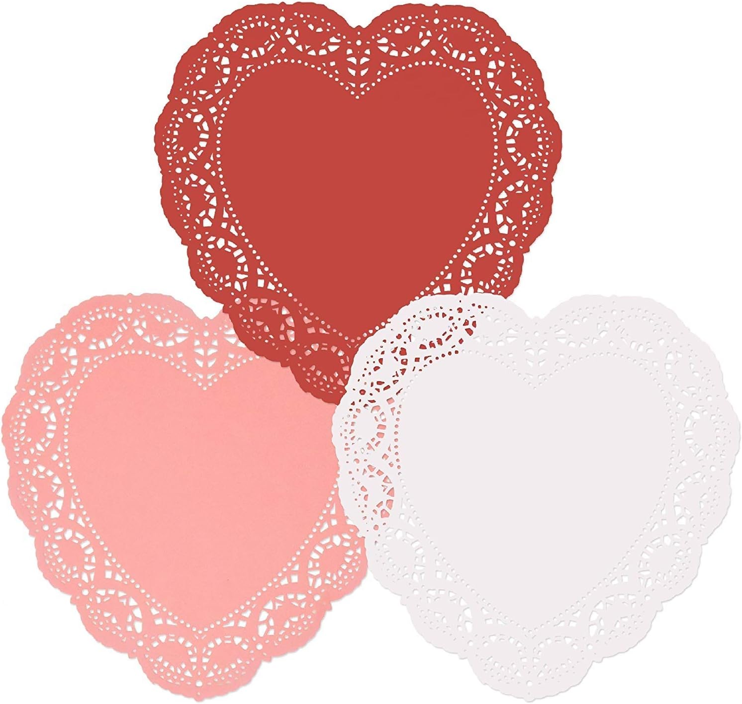96 Count Heart Doilies 10