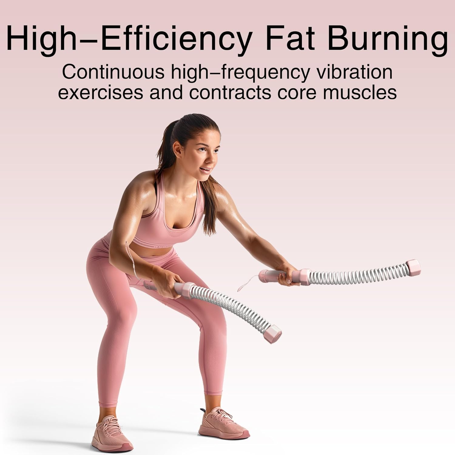 2PCS Weighted Ropeless Battle Ropes, 3.5 lbs in total, Heavy Duty Workout Rope for Home Gym with Training Poster, Portable Workout Rope for Strength Training, HIIT, Cardio, Non-Slip Grip, Fitness Equipment for Men & Women - Image 2
