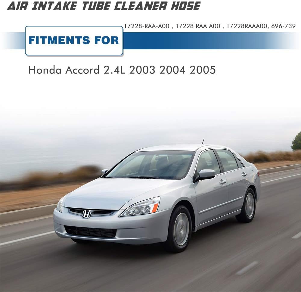 Air Intake Hose Compatible with Honda Accord 2003 2004 2005 2006, 2007 2.4L 17228 RAA A00 17228RAAA00 696-739 - Image 4