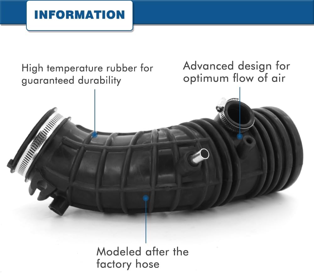 Air Intake Hose Compatible with Honda Accord 2003 2004 2005 2006, 2007 2.4L 17228 RAA A00 17228RAAA00 696-739 - Image 5