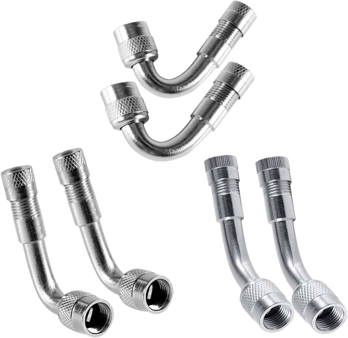 6 PCS 45 Degree 90 Degree 135 Degree Metal Valve Stem Extenders, Universal Valve Stem Extensions Compatible for Dual Wheels Passenger Cars, Stroller, RV, Motorcycles, Bicycles, Trailers - Image 5