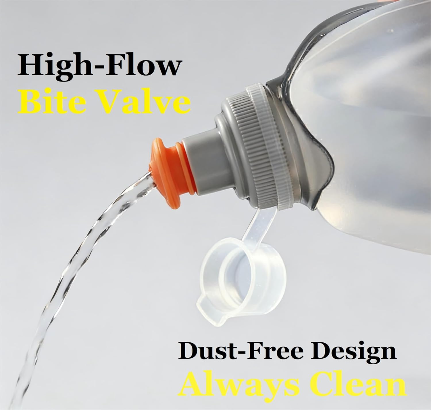 Water Bottle for Running No Bounce Water Bottle with Clip and Cover Cap,BPA-Free Plastic, 8.8oz (250ml) for Running/Marathon/Walking/Hiking/Cycling/Trail/Skiing (2 Pack) - Image 5