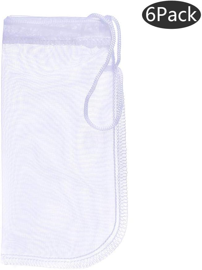 Media Filter Bag Aquarium Extra Fine,Reusable 180 Micron Drawstring Mesh Filter Bags for Very Fine Resins Filter (7.5