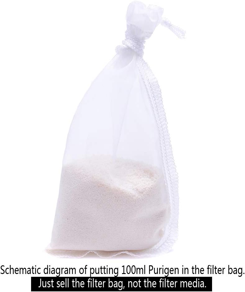 Media Filter Bag Aquarium Extra Fine,Reusable 180 Micron Drawstring Mesh Filter Bags for Very Fine Resins Filter (7.5