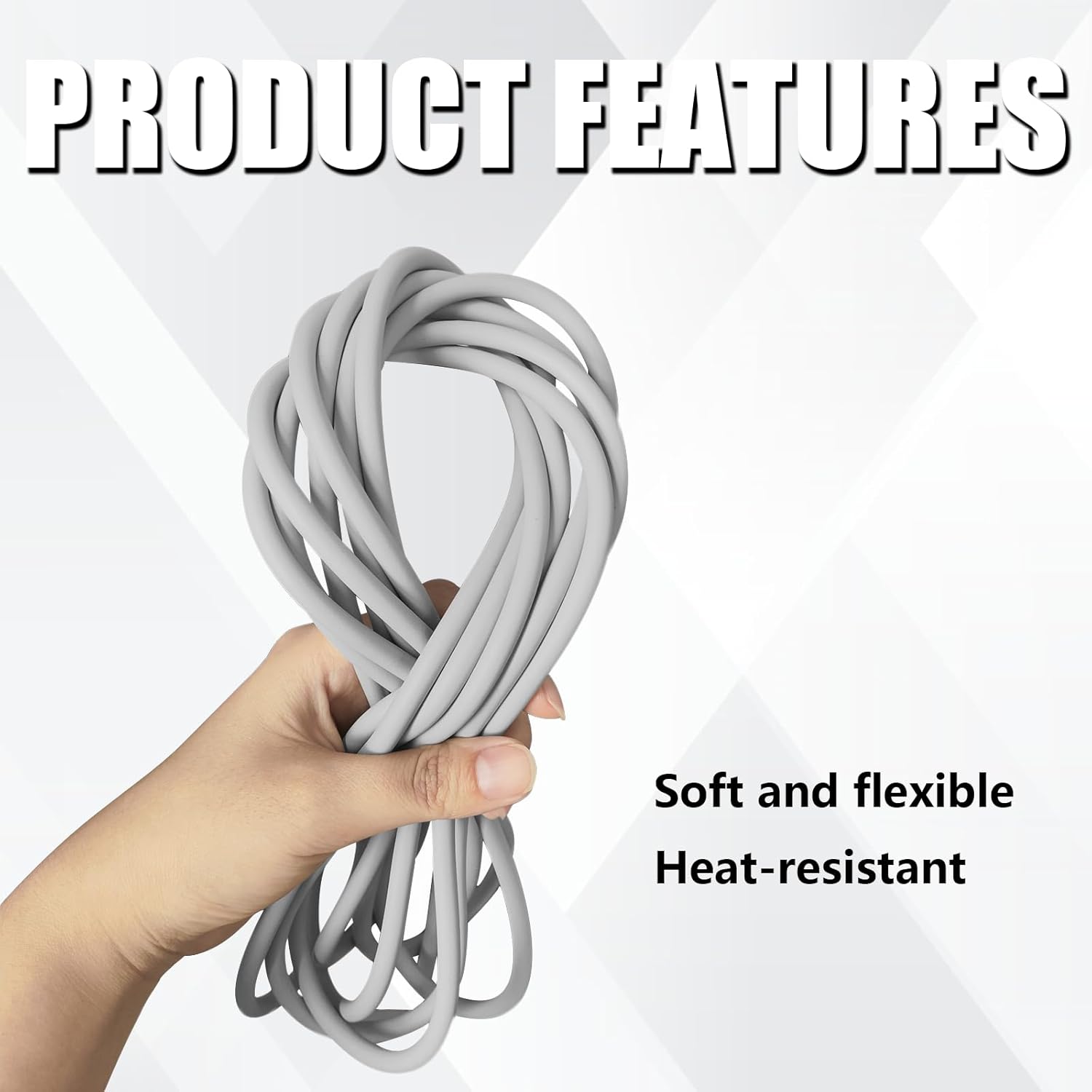 Backer Rod 1/4 Inch, EPDM Rubber Foam Caulk Saver 16.4' Grey Weather Strip Seal for Concrete Joints, Wall Cracks, Driveway and Joint Fillers. - Image 4