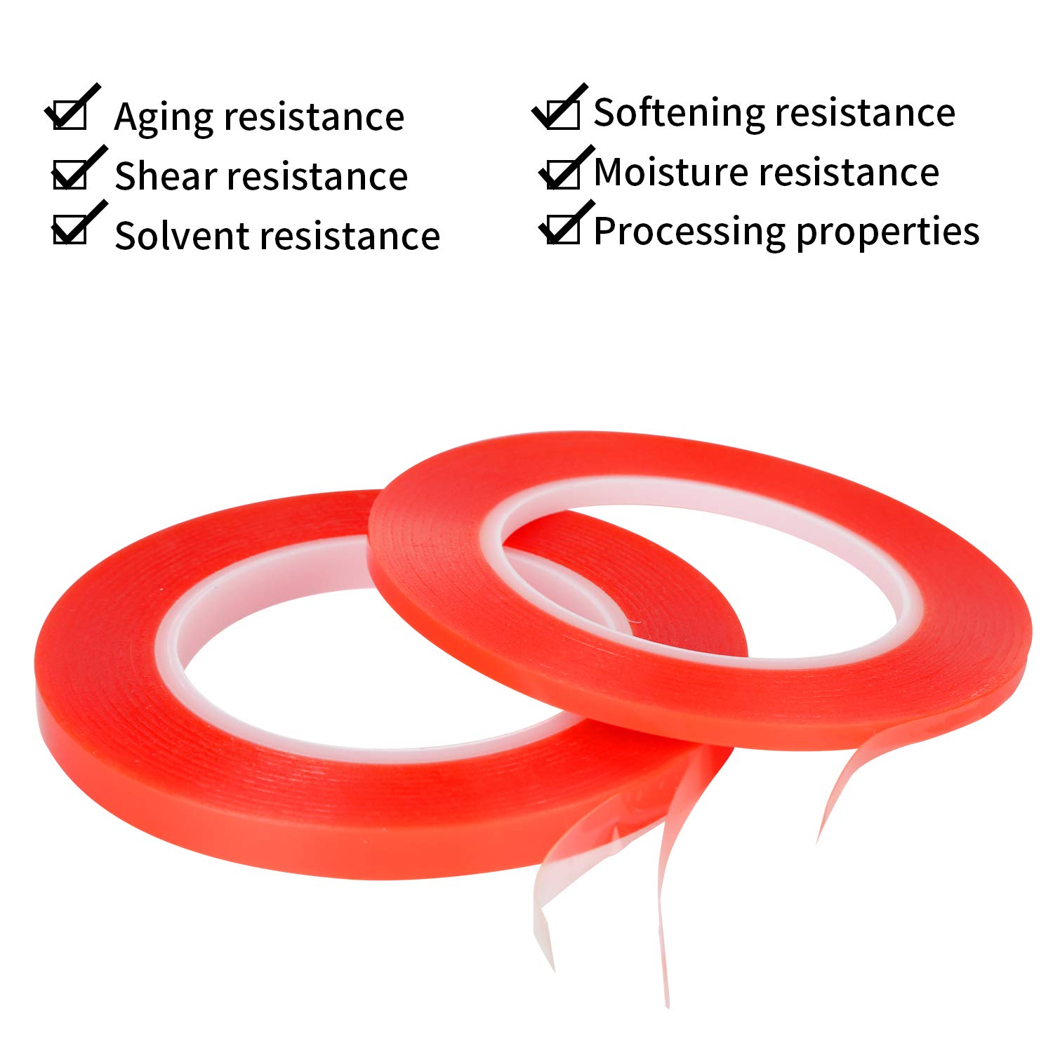 Double Sided Adhesive Tape 5mm / 10mm x 25M Heat Resistant High Adhesion Transparent Acrylic Tape, LCD Screen Repair Sticker for Cell Phone Touch Screen Repair - Image 2