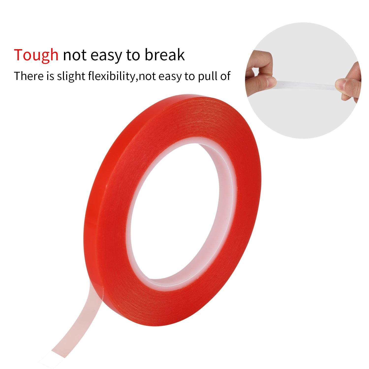 Double Sided Adhesive Tape 5mm / 10mm x 25M Heat Resistant High Adhesion Transparent Acrylic Tape, LCD Screen Repair Sticker for Cell Phone Touch Screen Repair - Image 3
