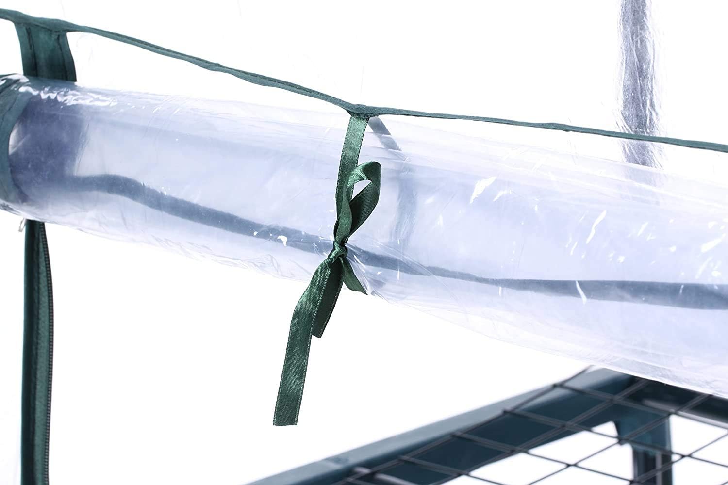 4-Tier Greenhouse Replacement Cover Clear PVC Greenhouse Cover with Roll-Up Zipper Door - 27