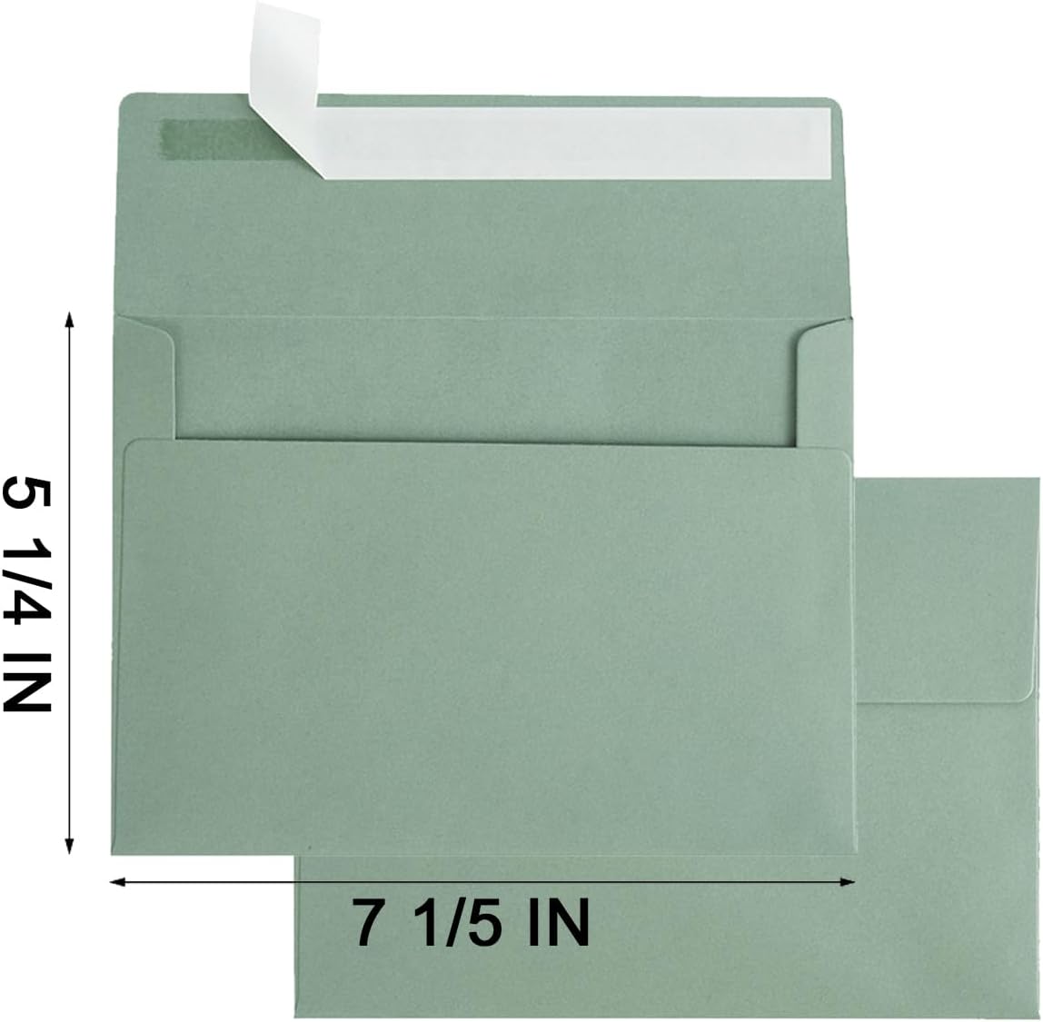 100 Pack Sage-Green A7 Envelopes Self-Adhesive 5x7 Envelopes for Invitations, 5x7 Greeting Cards - Image 2