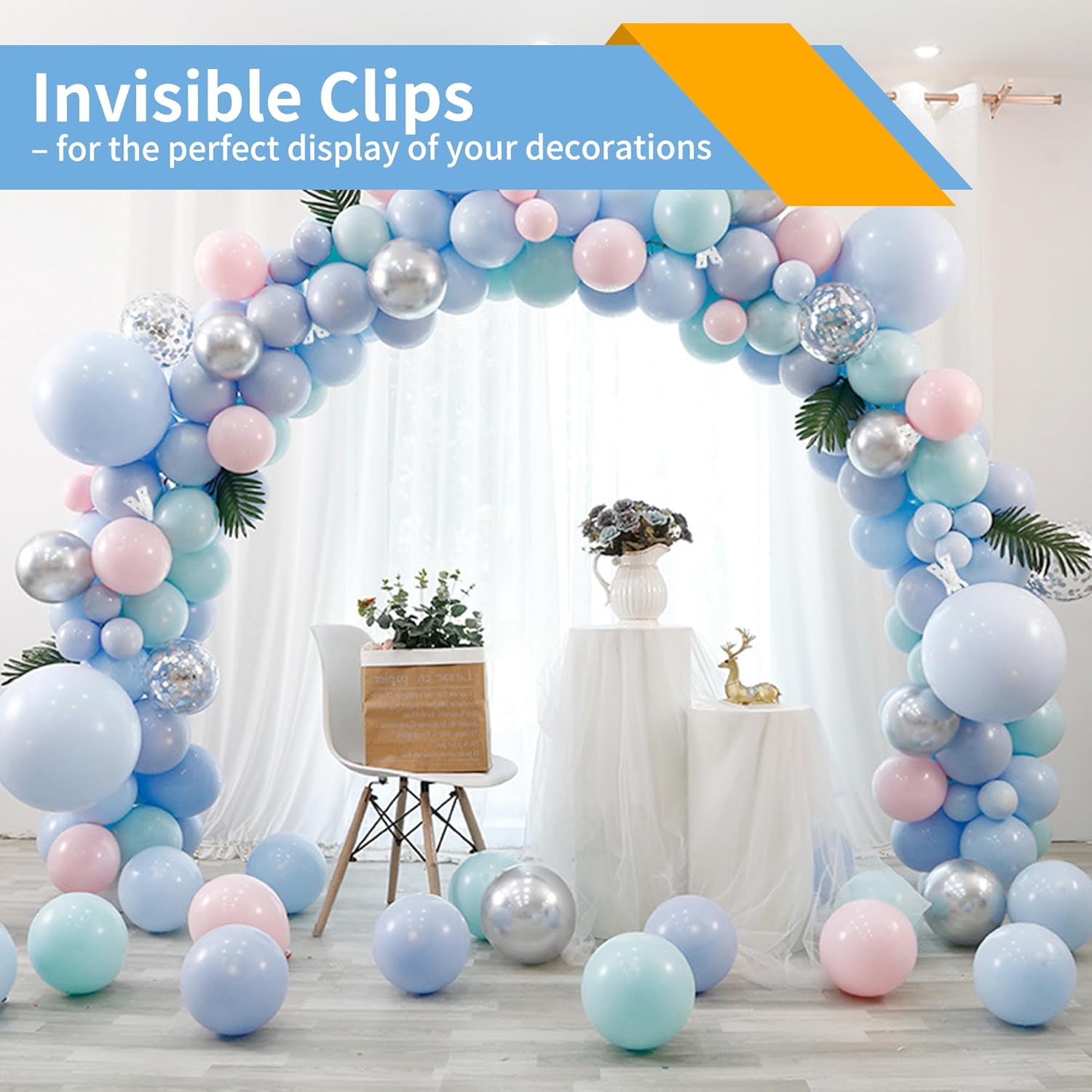 20 Pack Balloon Arch Clips for Backdrop | Plastic Transparent Spring Clamps | 3.5 Inch Heavy Duty Clip for Backdrop Stand | Birthday Wedding Decoration | Photography Studio | Crafts | Clothing - Image 7