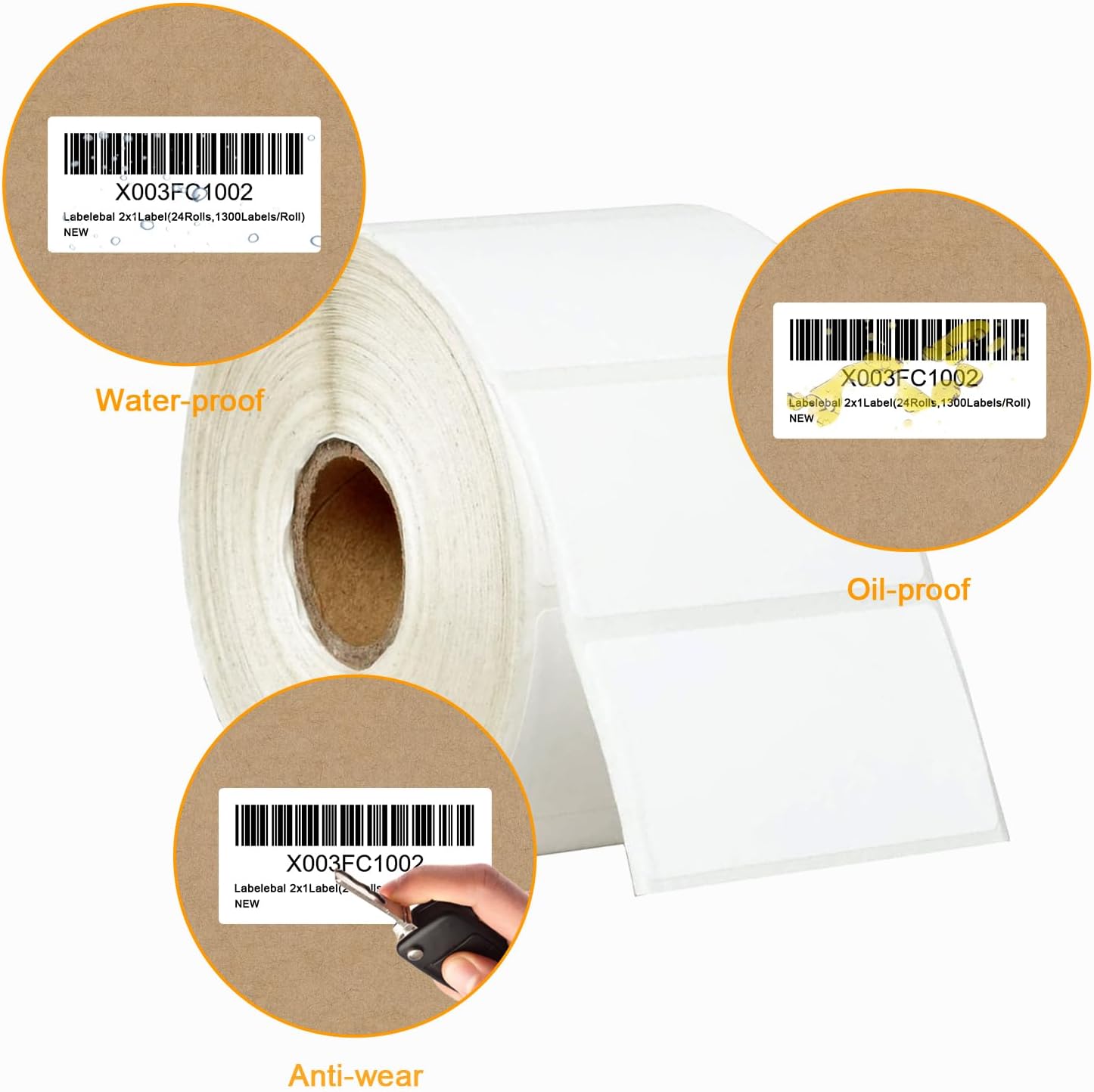【15600 Labels/12 Rolls】 3-Proof 1