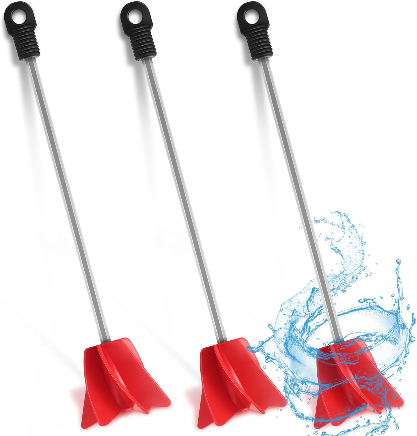 3 Pcs 11 Inch Paint Stirrer for Drill, Paint Mixer Attachment, Helix Epoxy Mixer for Concrete Resin Silicone Stirrer Paddle Works with Most Drills - Image 1