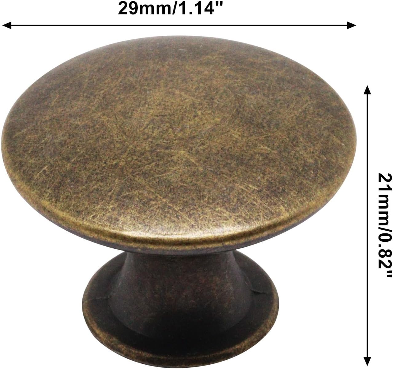 16 Pack Antique Brass Cabinet Knobs, Round Dresser Knobs Kitchen Drawer Knob, Single Hole Cupboard Door Knob Dresser Drawer Pulls Handles - Image 2