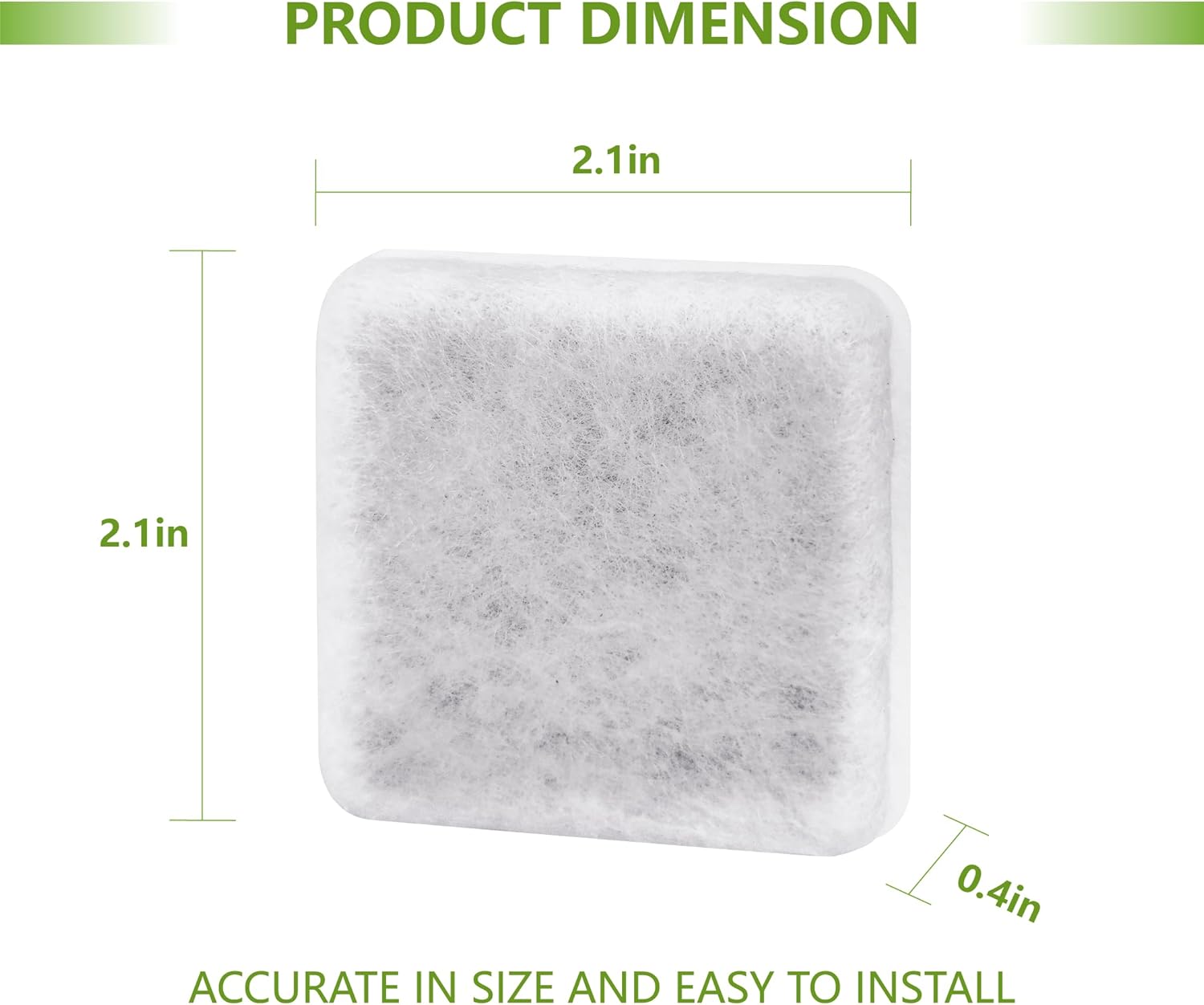 Pet Water Fountain Charcoal Replacement Filters Compatible with Petmate Replendish Mason Gravity Waterers, Automatic Cat Dog Water Bowl Dispenser Filters Replacement(12 Pack) - Image 3