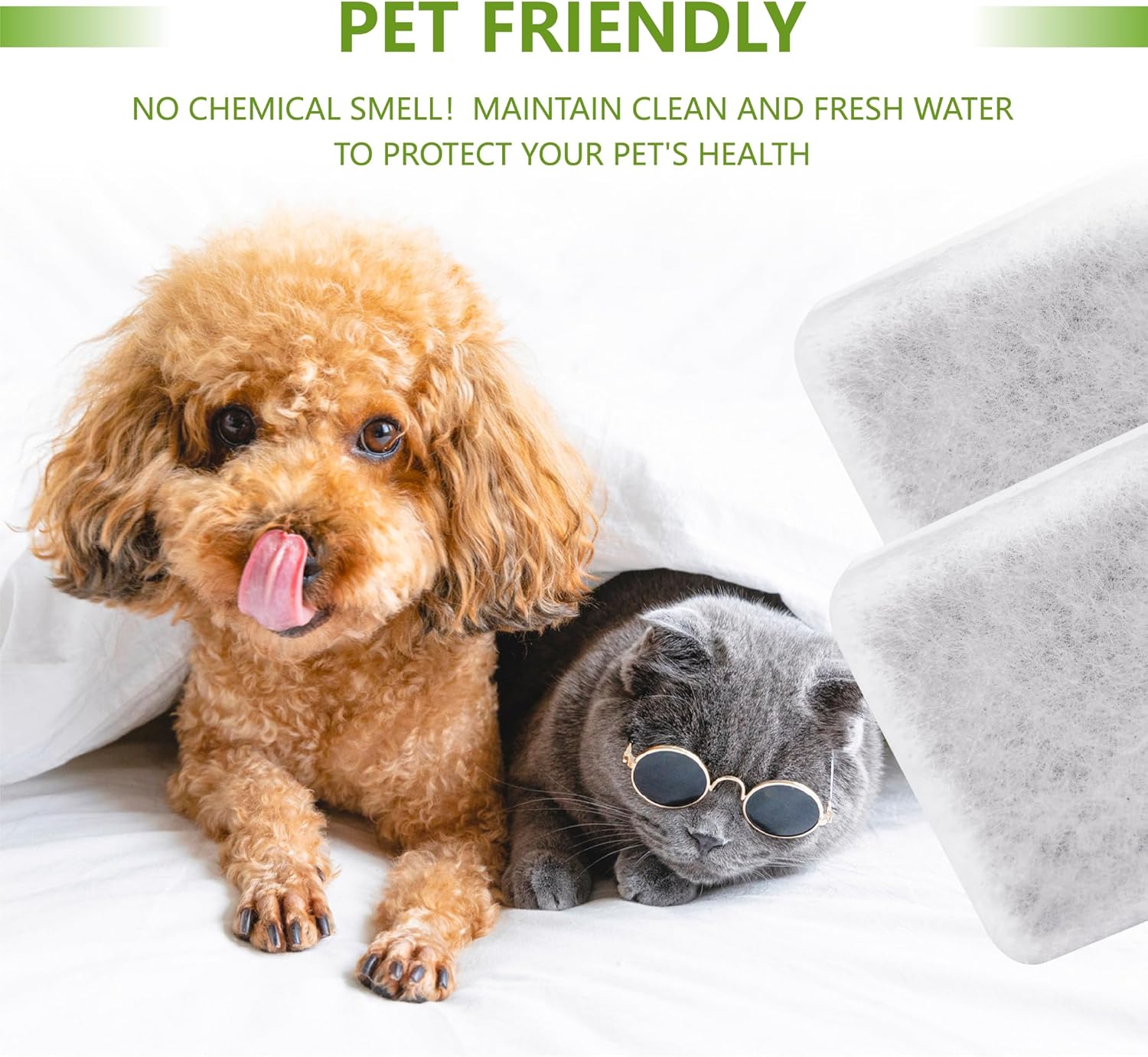 Pet Water Fountain Charcoal Replacement Filters Compatible with Petmate Replendish Mason Gravity Waterers, Automatic Cat Dog Water Bowl Dispenser Filters Replacement(12 Pack) - Image 5