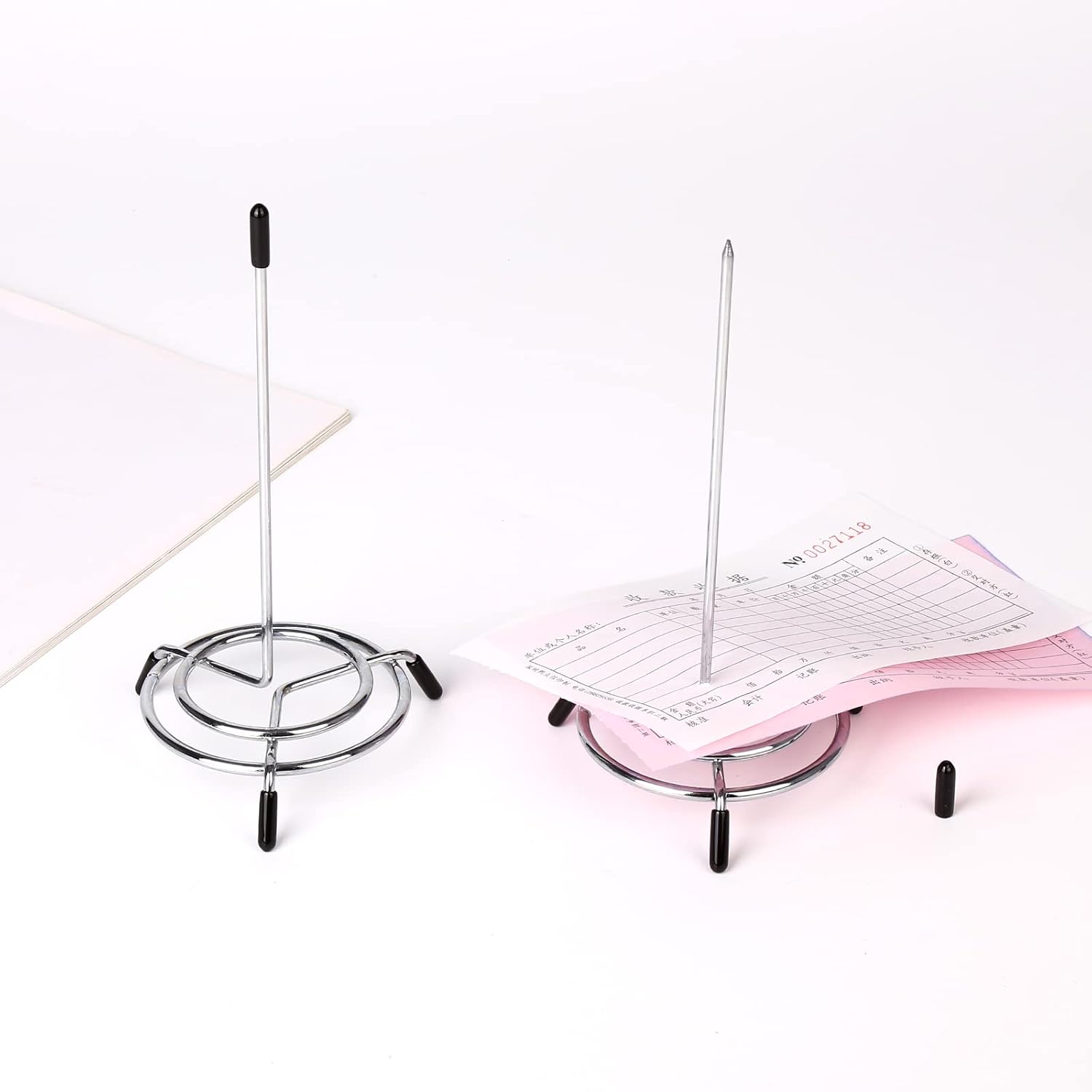 4PCS Check Spindle, Receipt Holder Spike, Stainless Steel Bill Fork, Memo Holder Spike - Image 6