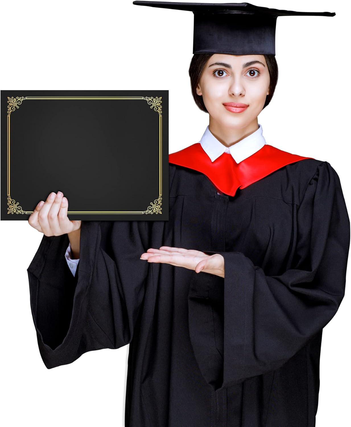 50 Packs Black Certificate Holders - Diploma Holders, Certificate Covers with Gold Foil Border, for Letter Size 8.5 x 11 Award Certificate Paper and Documents - Image 6