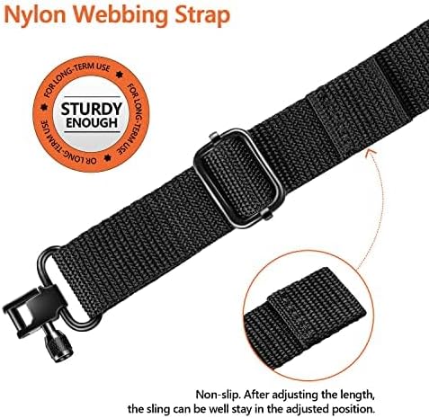 Two Point Sling with Swivels, Comfortable Neoprene Padded, Length Adjustable Shoulder Strap for Outdoors - Image 5