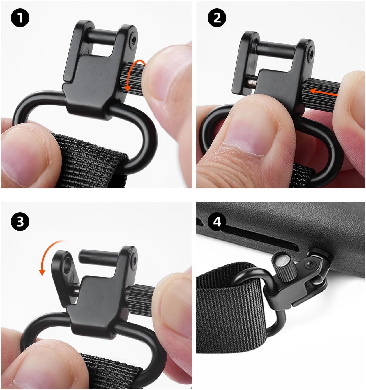 Two Point Sling with Swivels, Comfortable Neoprene Padded, Length Adjustable Shoulder Strap for Outdoors - Image 6