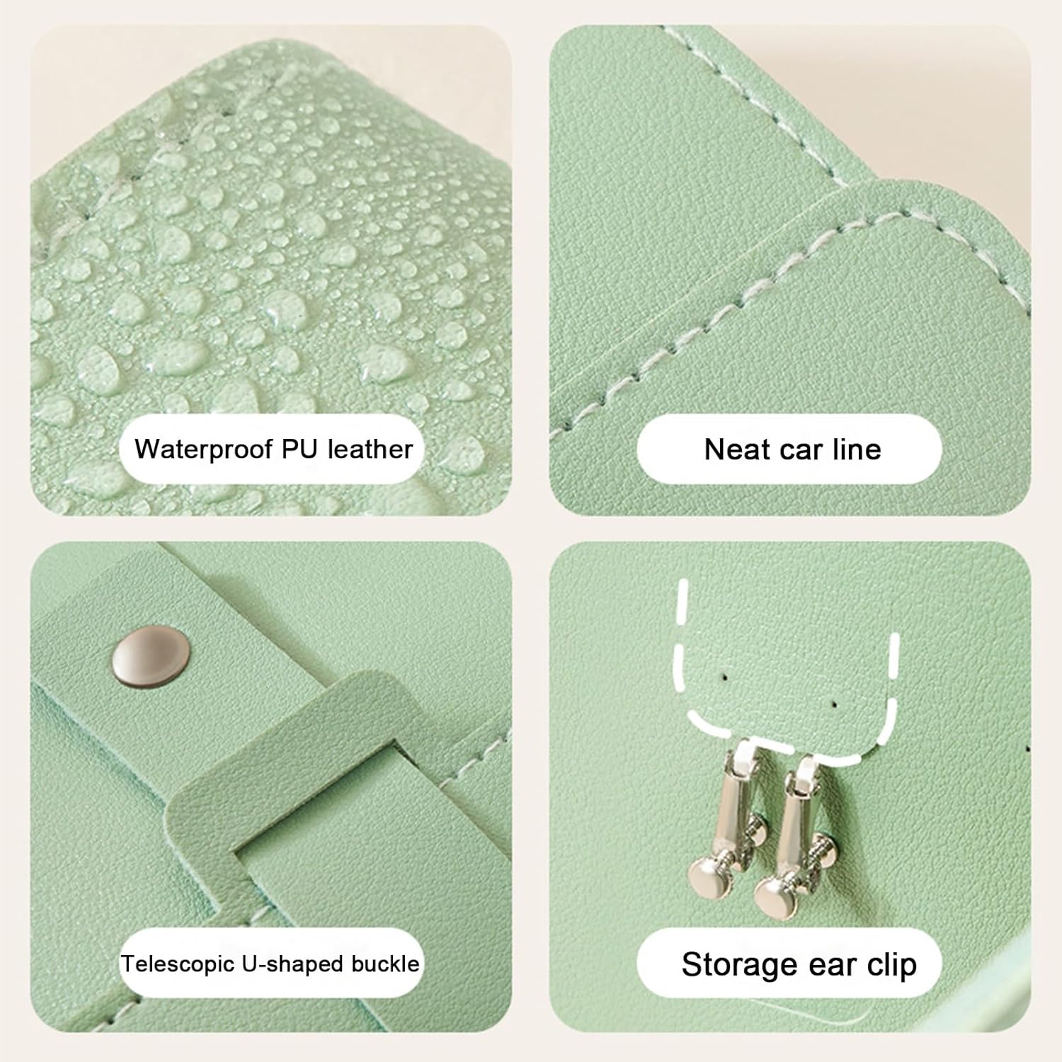 Earring Holder Organizer with Foldable Book Design Jewelry Book Organizer, Portable Pu Leather Travel Earring Case(Green) - Image 5
