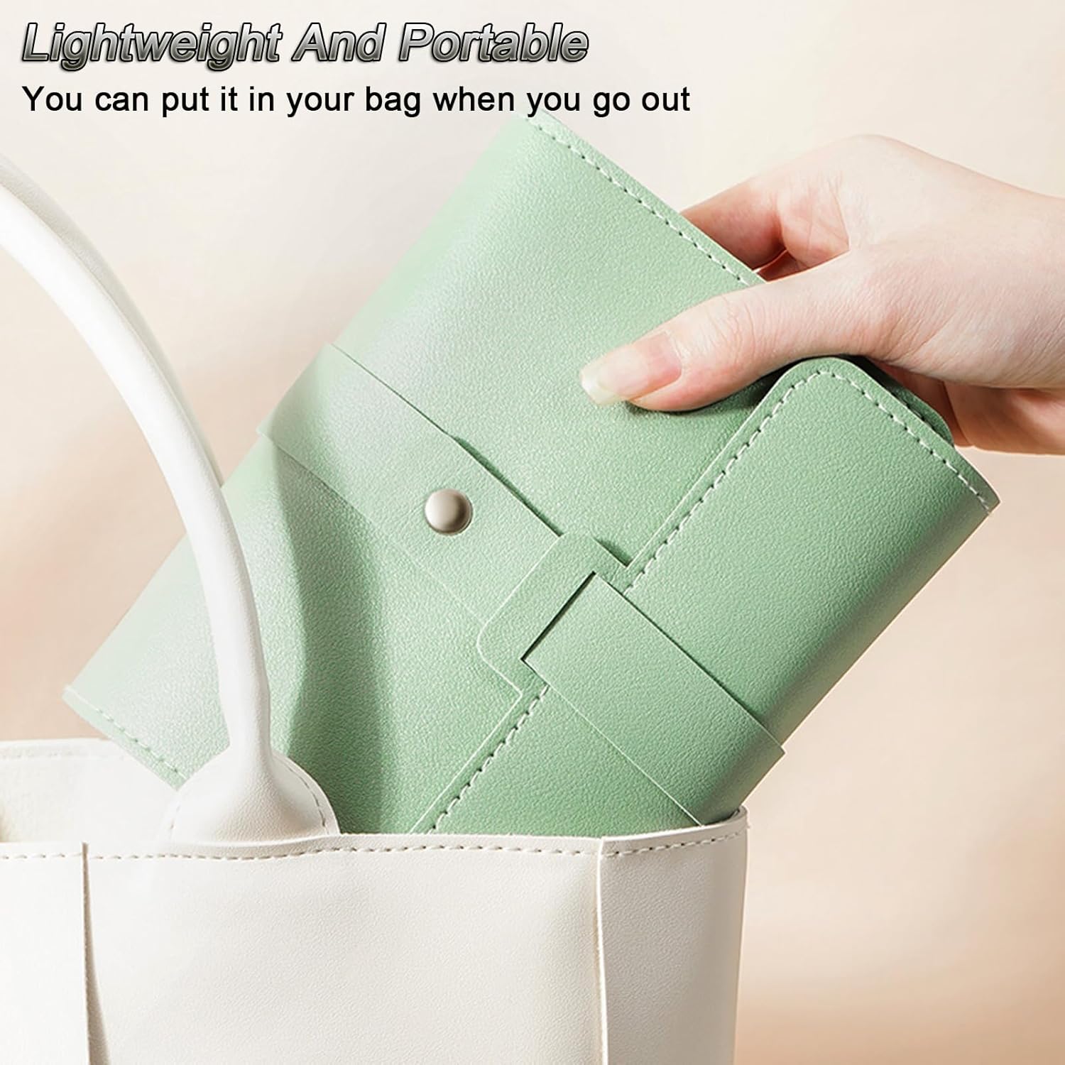Earring Holder Organizer with Foldable Book Design Jewelry Book Organizer, Portable Pu Leather Travel Earring Case(Green) - Image 6