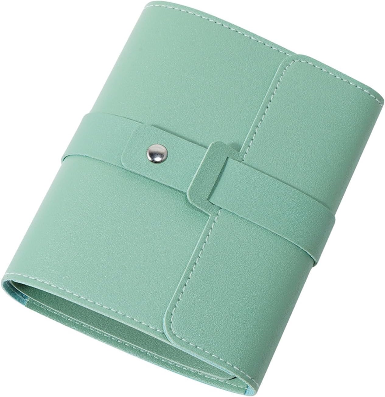 Earring Holder Organizer with Foldable Book Design Jewelry Book Organizer, Portable Pu Leather Travel Earring Case(Green) - Image 7