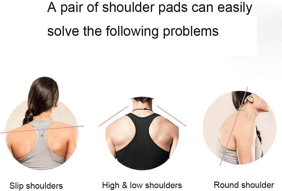 Silicone Shoulder Pads for Womens Clothing, Anti-Slip Shoulder Push-Up Pads Invisible Breathable Enhancer Reusable (2 Pairs (Transparent & Skin) - Image 5