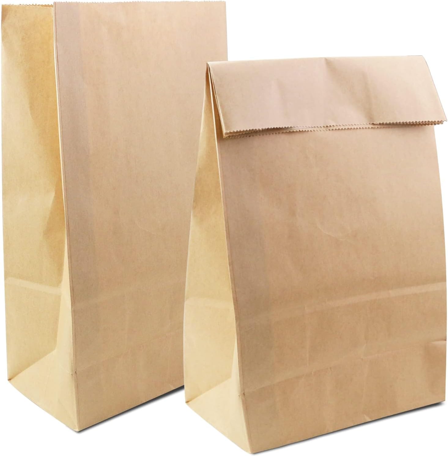 50 Pack 12 Lb Brown Paper Lunch Bags, 12.5