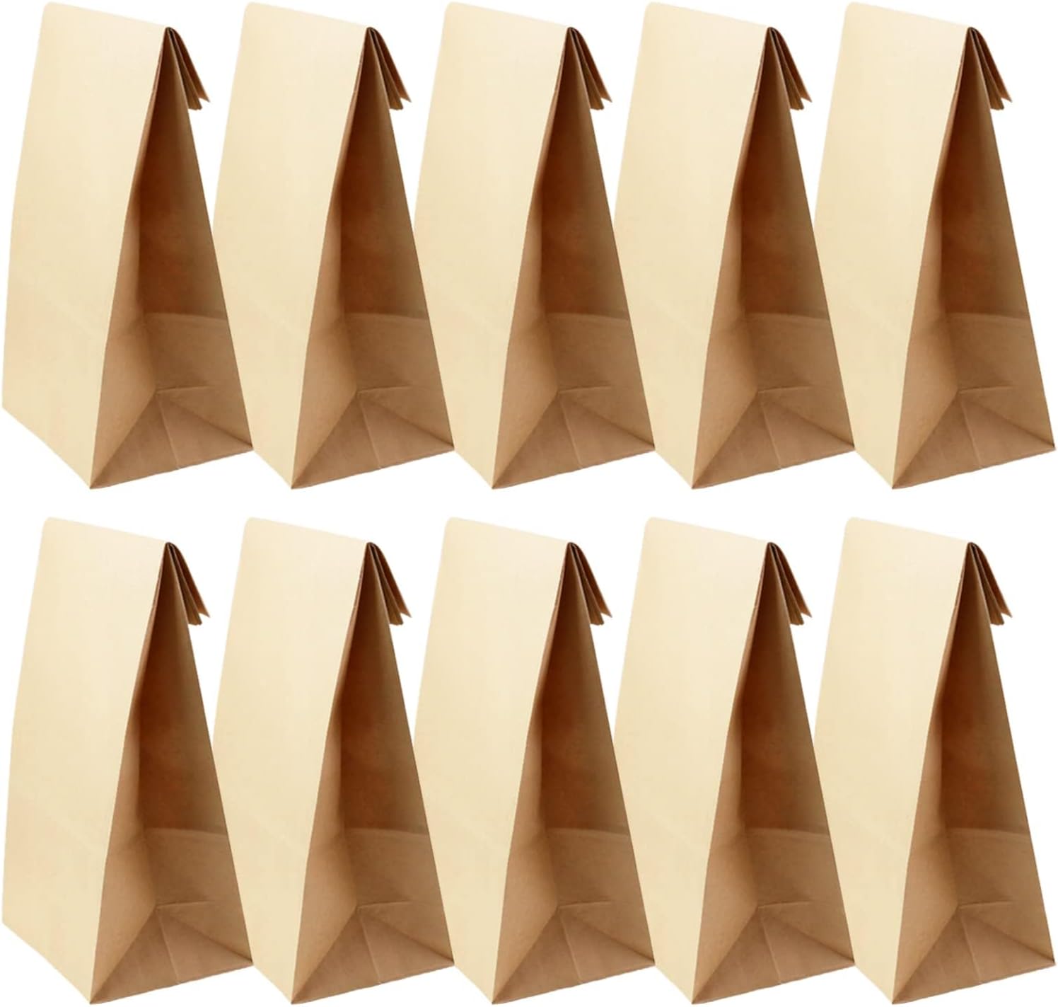 50 Pack 12 Lb Brown Paper Lunch Bags, 12.5