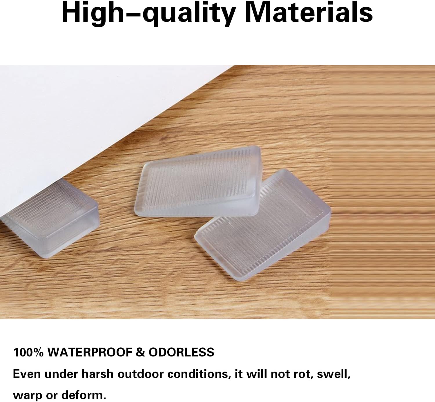 8 Pcs Clear Shims, Shims for Leveling Furniture, Trimmable Hard Wedges Table Shims, Plastic Wedge Toilet Shim, Furniture Leveler Wedges, Rubber Texture, Perfect for Level Uneven Doors, Floors - Image 3