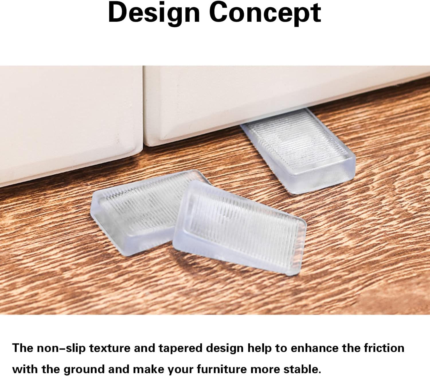 8 Pcs Clear Shims, Shims for Leveling Furniture, Trimmable Hard Wedges Table Shims, Plastic Wedge Toilet Shim, Furniture Leveler Wedges, Rubber Texture, Perfect for Level Uneven Doors, Floors - Image 4