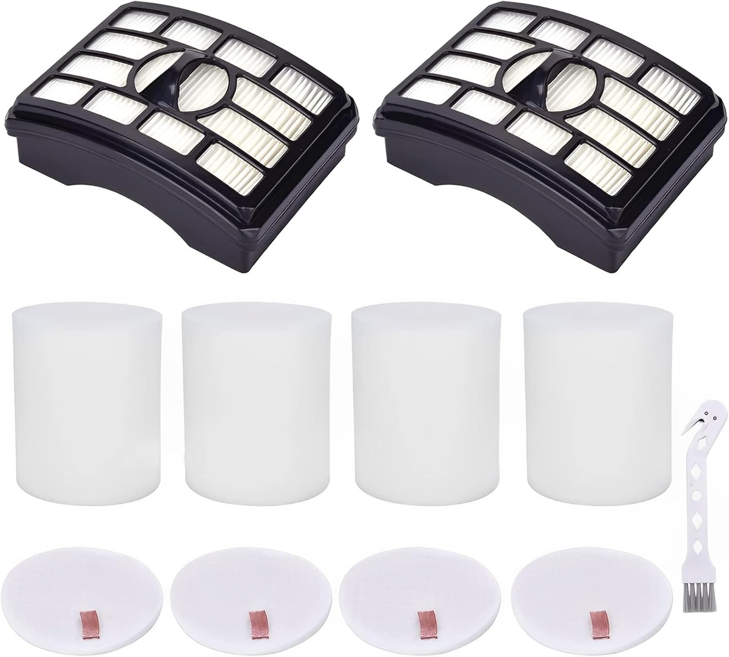 Filter Replacement for Shark Rotator Pro Lift-Away NV500, NV501, NV502, NV505, NV552, NV642, UV560, ZU780, ZU782, ZU785. Compare to Part # Xff500 Xhf500, 2 + 4 Foam & Felt Filters - Image 1