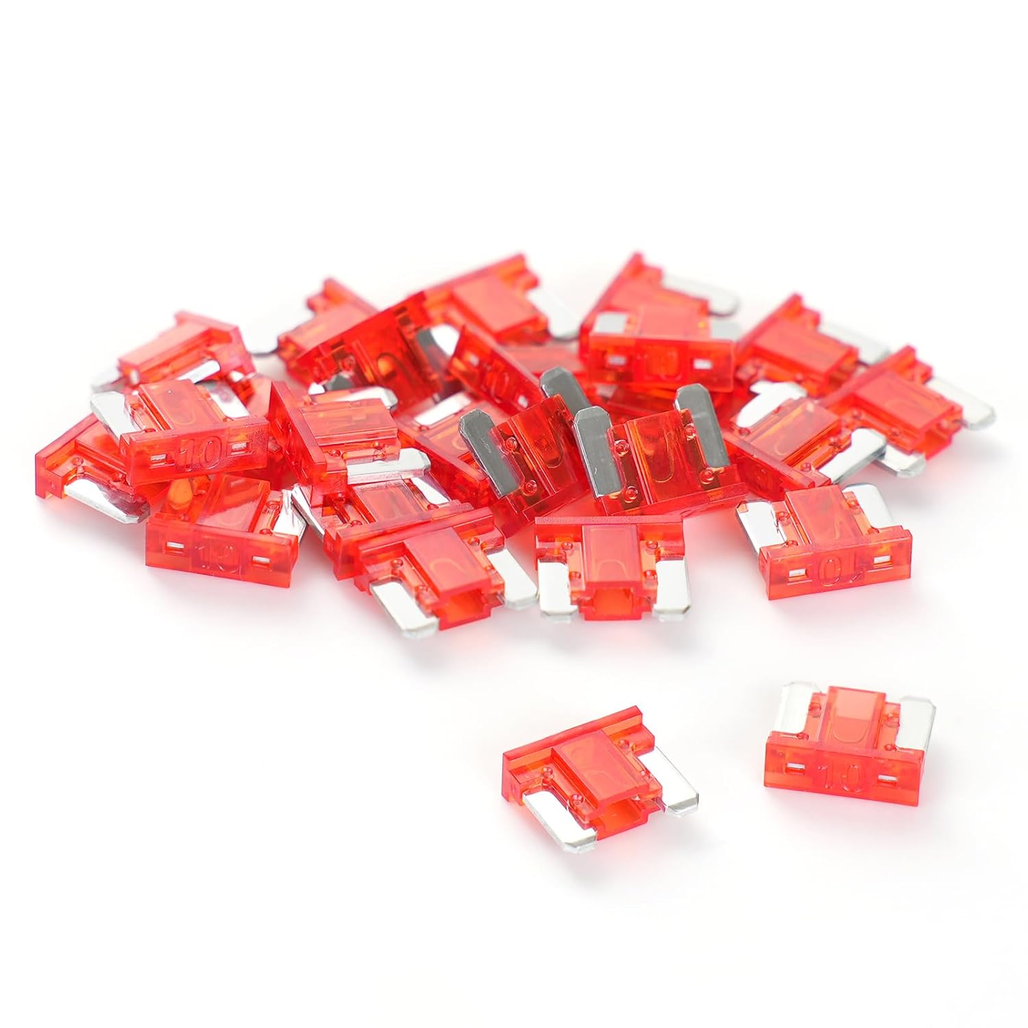 (25Pcs) 10 Amp Low Profile Mini Car Fuses, 10A Automotive Fuse, Blade Fuse for Car/RV/Truck/SUV/Motorcycle/Boat - Image 1