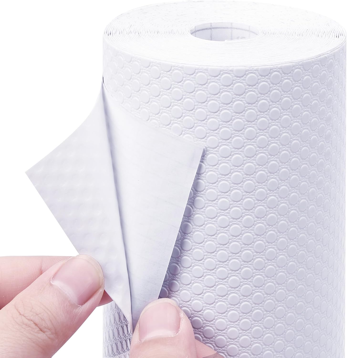 Cabinet Shelf Liner Peel and Stick: Self Adhesive Cabinets Paper - 15.7 in x 12 FT Non-Slip White Drawers Liners - Easy to Cut, Removable,  Cupboard Liner for Pantry Shelves, Countertops - Image 1