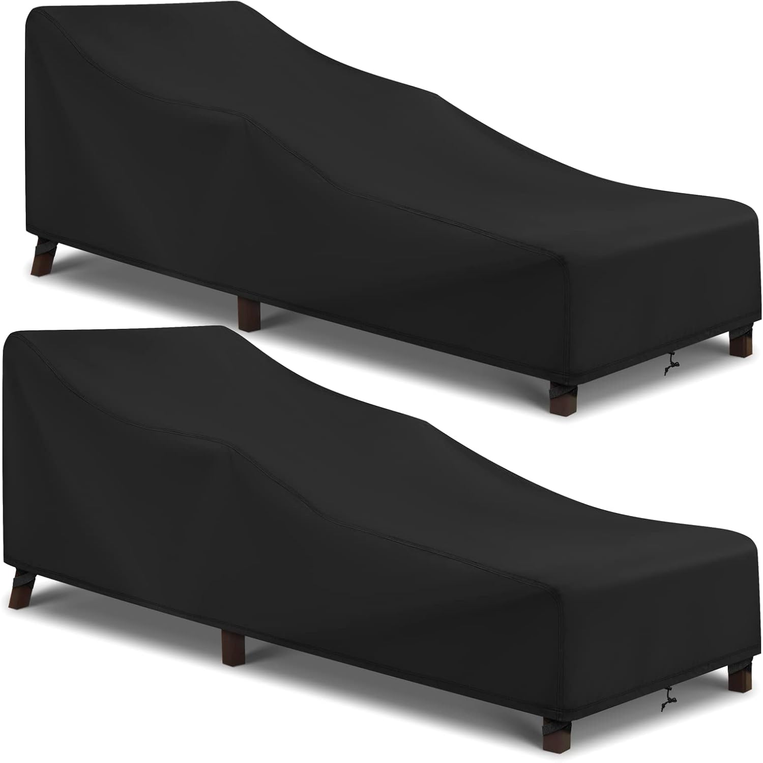 Patio Chaise Lounge Cover Water Resistant, 2 Pack of Pool Lounge Chair Covers for Outside Stackable Cushions and Outdoor Furniture, 80