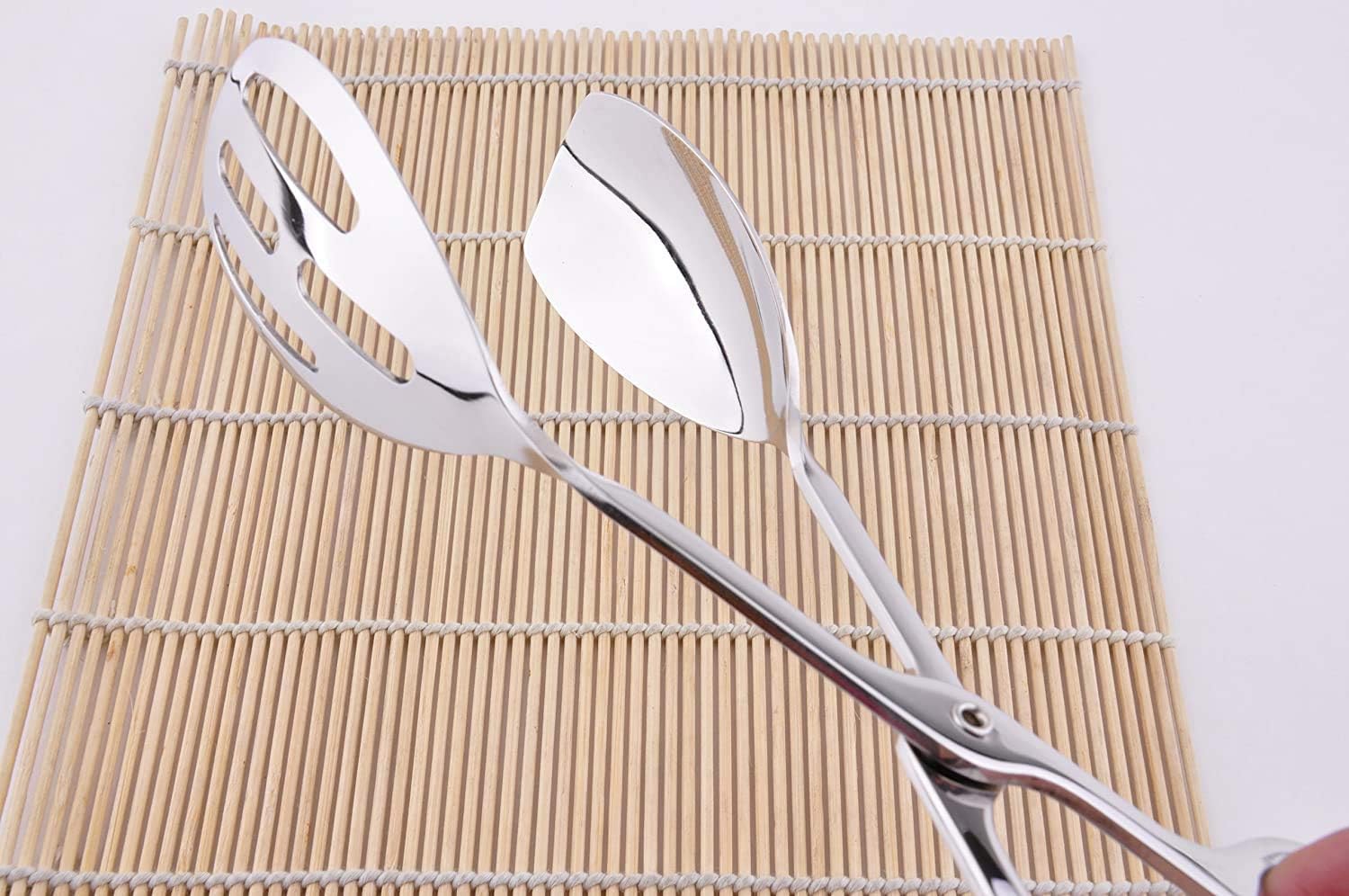2-PACK Serving Tongs for Cooking Buffet Party Catering, Thickening Food Serving Cake Bread Kitchen Salad Tongs, Stainless Steel - Image 7