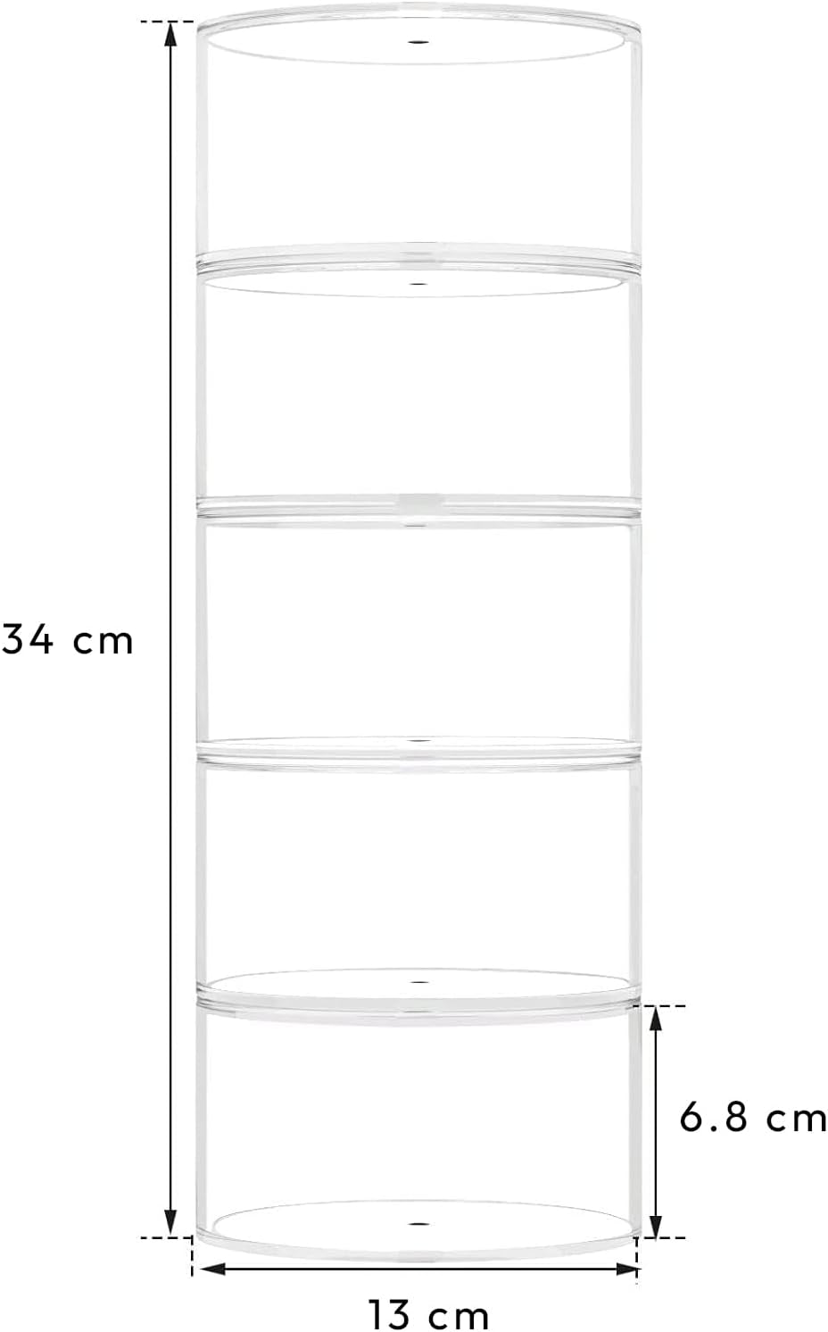 Belt Organizer, Acrylic 5 Layers Belt Case Storage Holder and Display for Accessories like Jewelry,Watch,Bracelets - Image 2