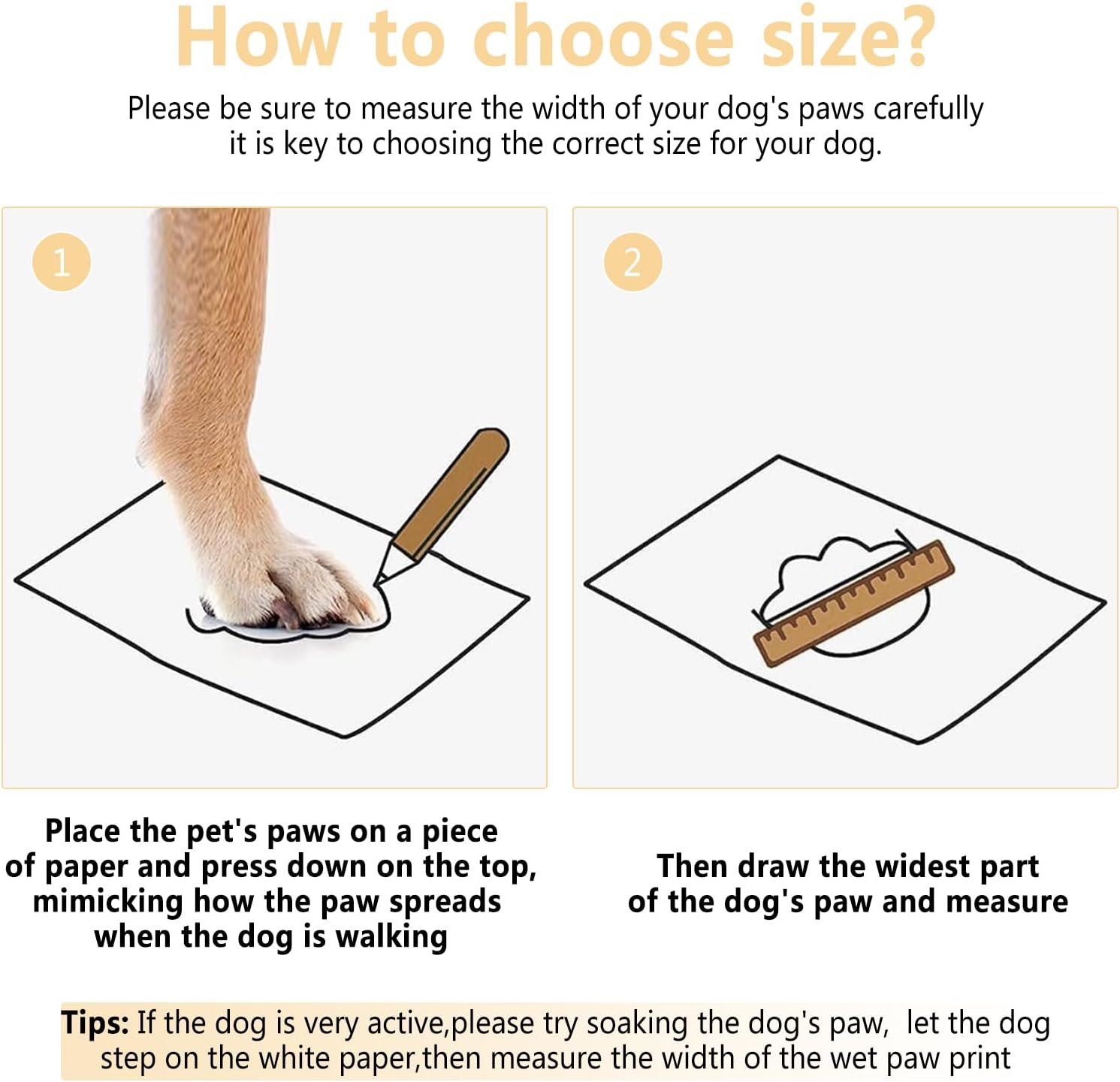 Dog Shoes, Dog Sandals for Hot Pavement, Non-Slip Waterproof Dog Booties for Winter Snowy Day and Summer, Adjustable Straps Easy-Clean Beach Outdoor Pet Boots Rugged Sole-4Pcs Beige - Image 6